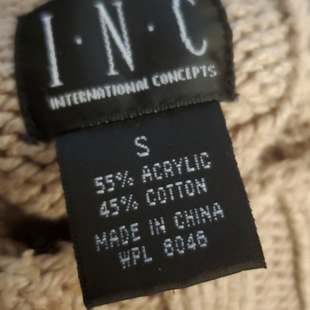 INC tan turtleneck sweater - Picture 4 of 4